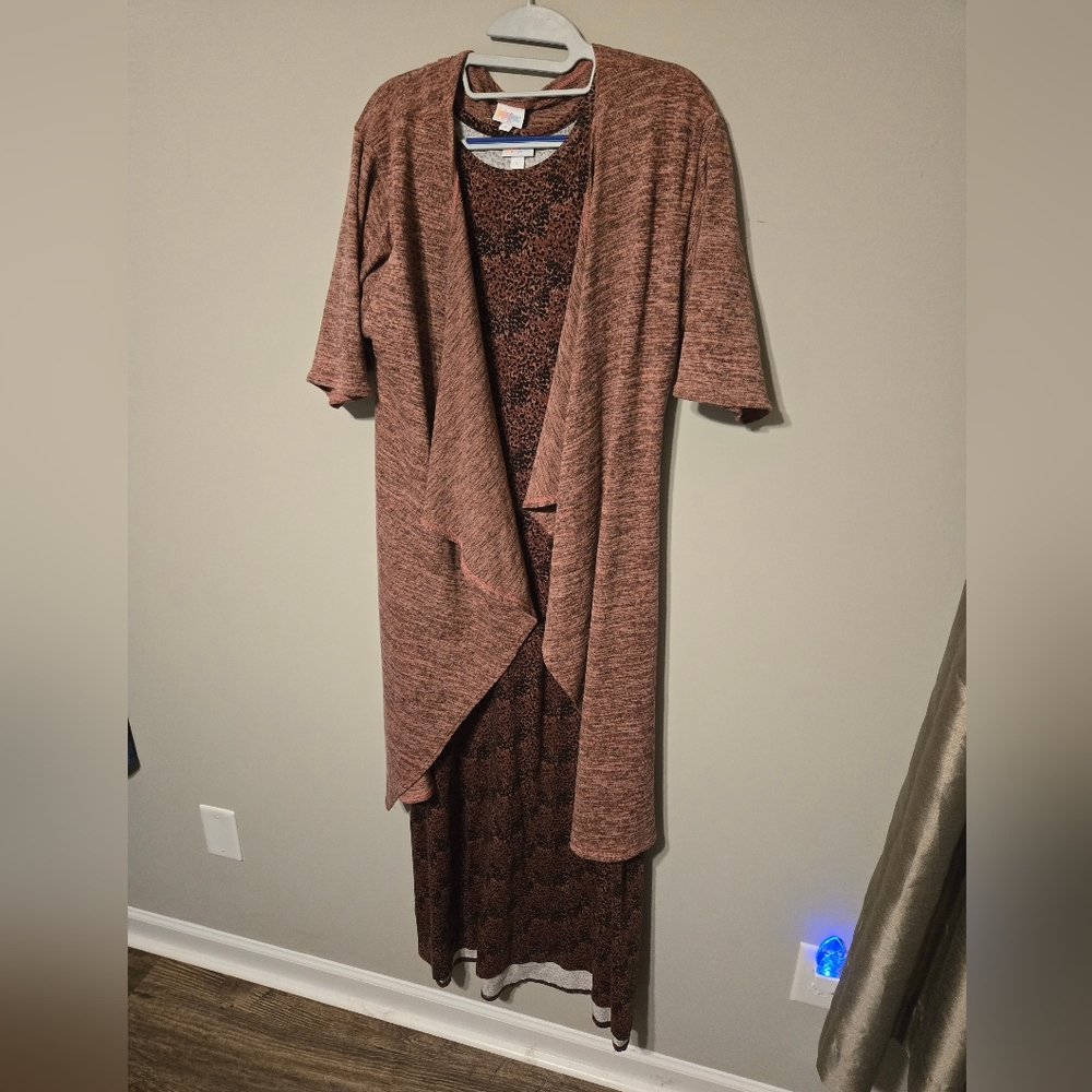Lularoe SHIRLEY Cardigan and MARIA Dress Set